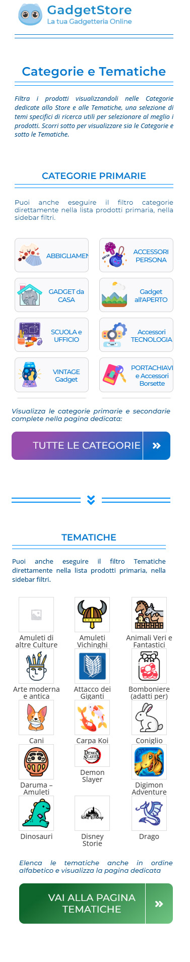 SitoWeb – E-commerce per dropshipping (2024) 22 gadgetstore menu mobile solo categorie v2