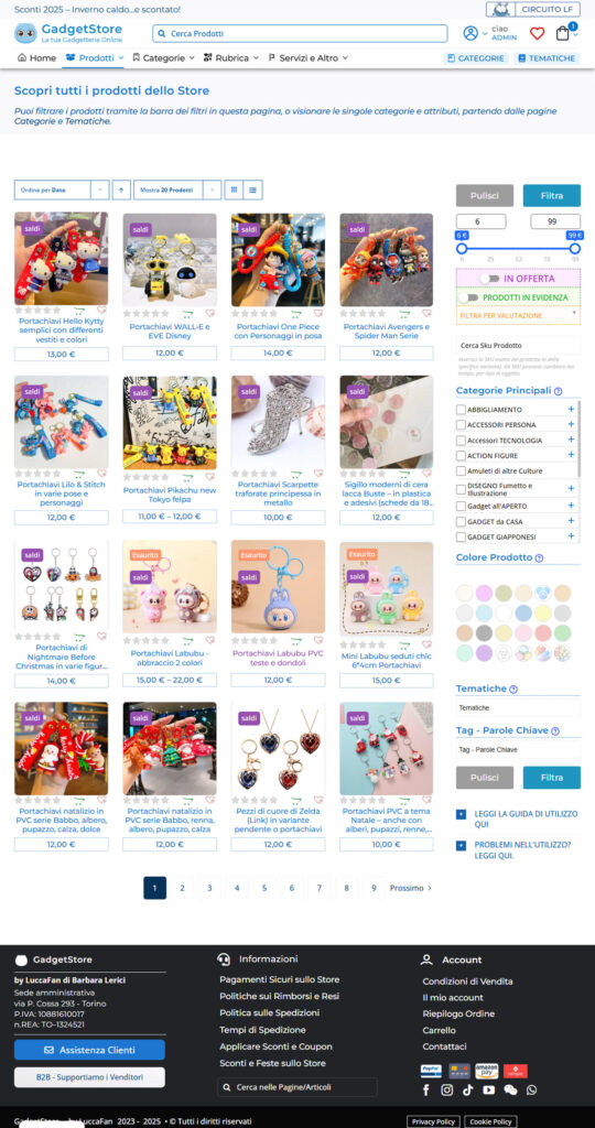 SitoWeb – E-commerce per dropshipping (2024) 30 gadgetstore pag shop v3 desktop