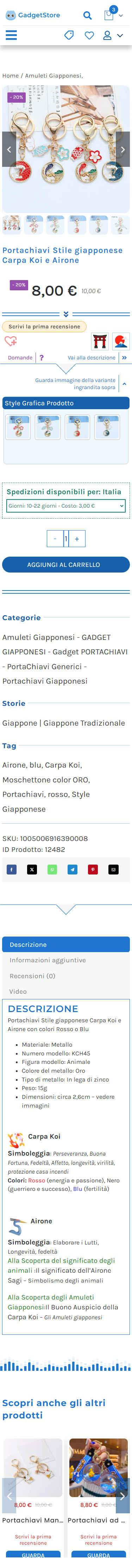 SitoWeb – E-commerce per dropshipping (2024) 38 gadgetstore pag.prodotto v2 mobile